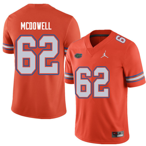 Jordan Brand Men #62 Griffin McDowell Florida Gators College Football Jerseys Sale-Orange - Click Image to Close